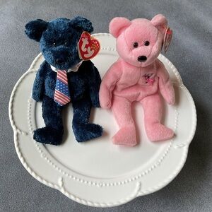 TY BEANIE BABIES “Pops” and “Mum”